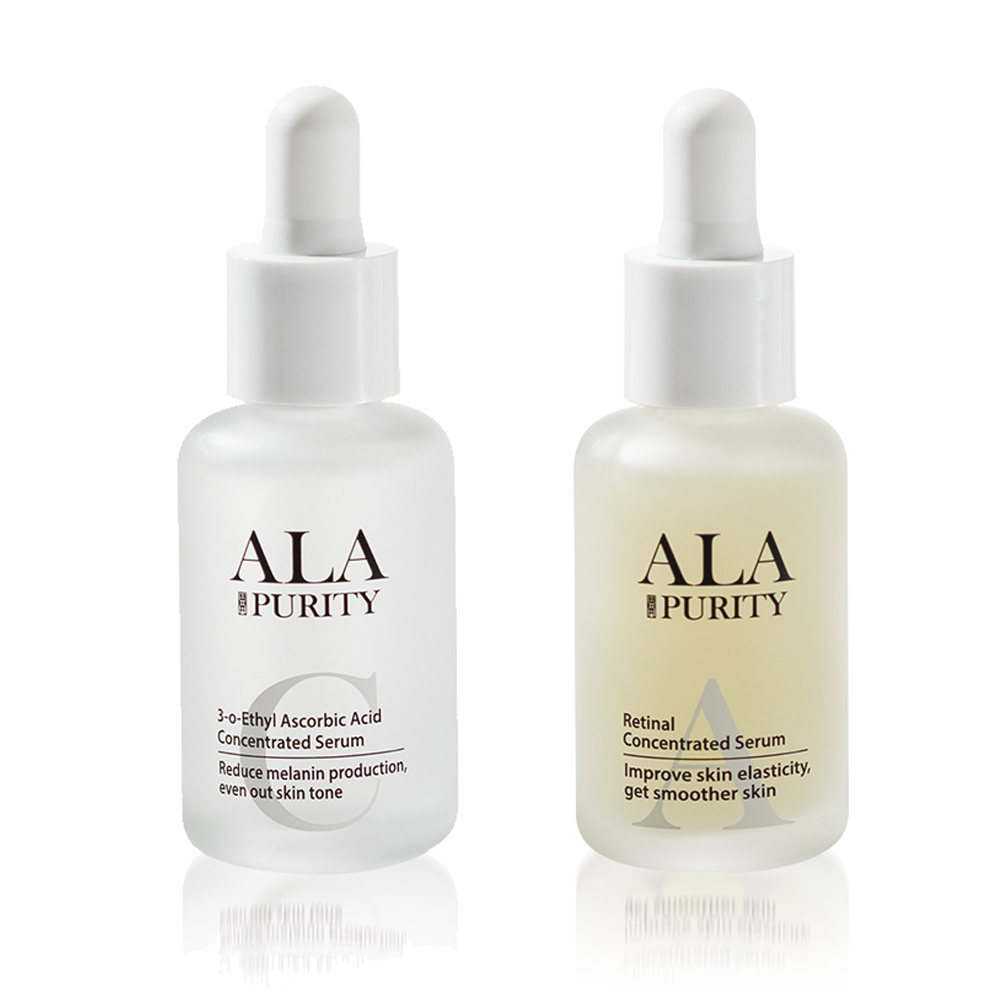 【ALA PURITY 翼】晨曦嫩白C原液精華30ml+星夜修護A原液精華30ml