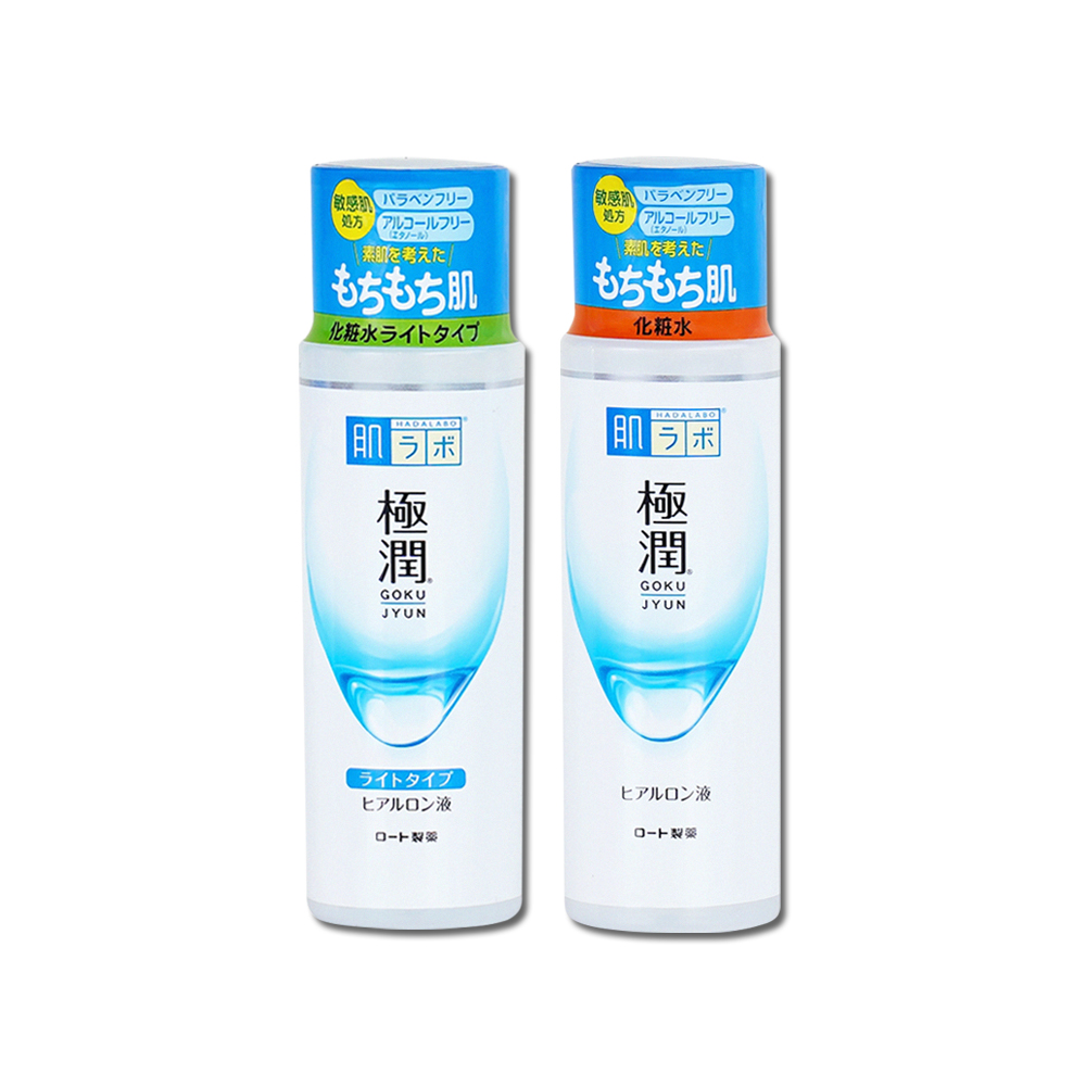 (2瓶)日本ROHTO樂敦-HADALABO肌研極潤4重玻尿酸潤澤化妝水(2款可選)170ml/白瓶