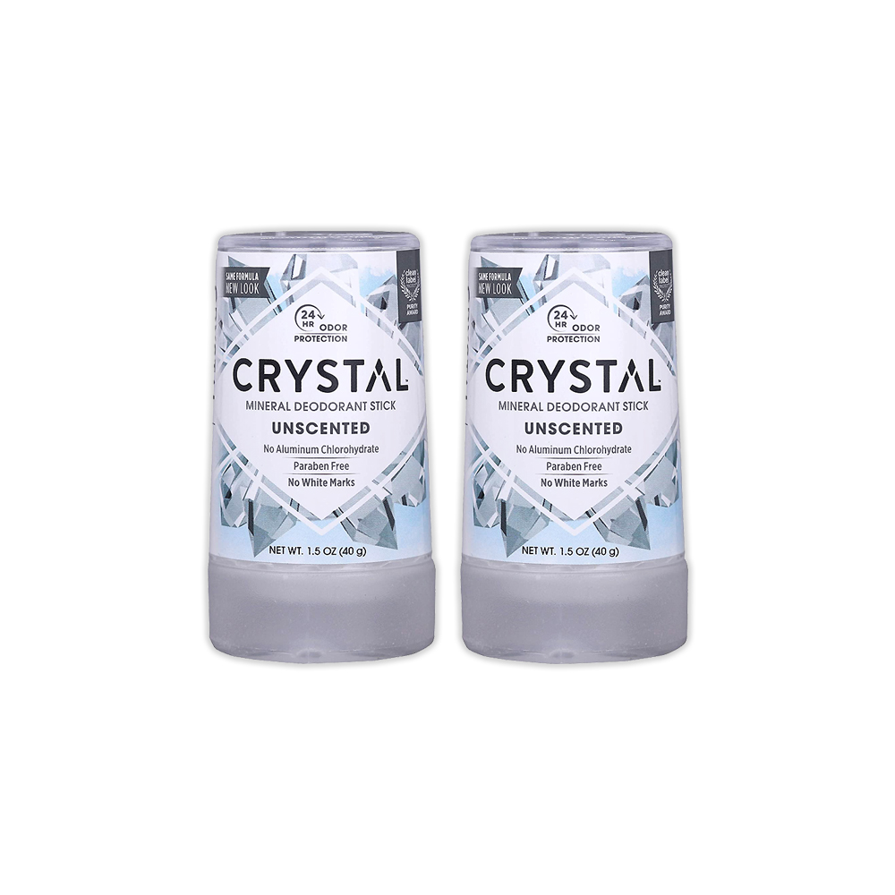 (2條)美國CRYSTAL-長效淨味約24小時礦物鹽身體固體除臭棒-無香款40g/條