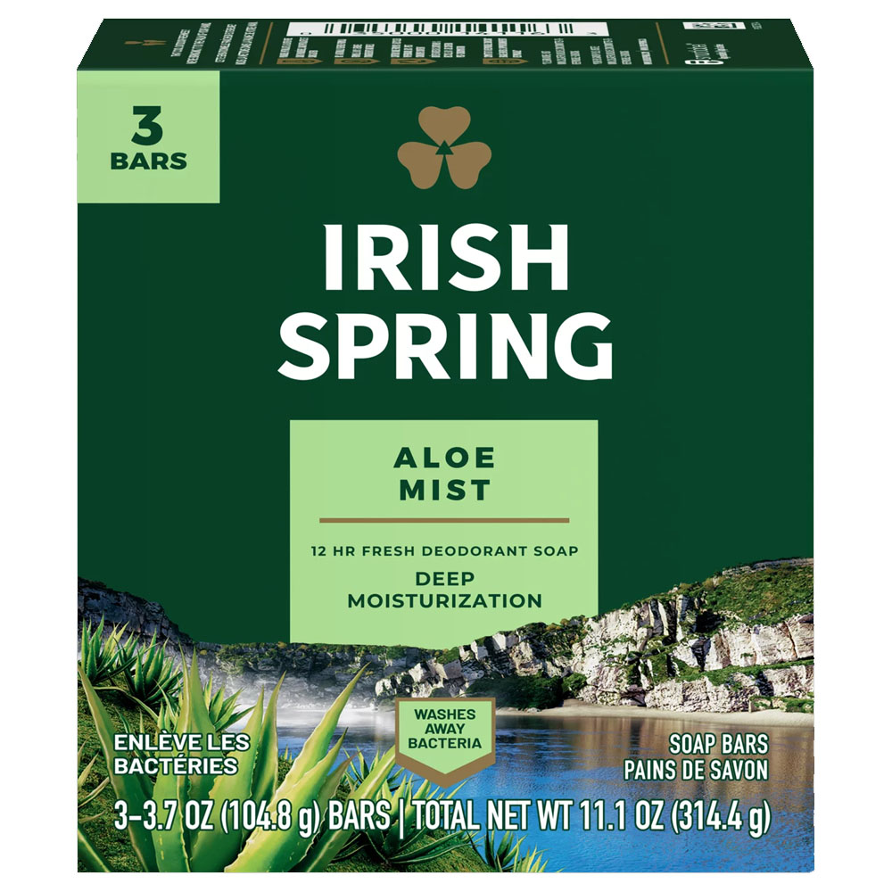 美國Irish Spring體香皂(蘆薈)104.8g*3入