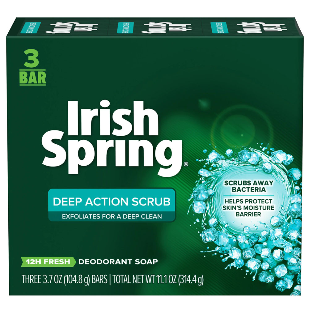 美國Irish Spring體香皂(磨砂)104.8g*3入
