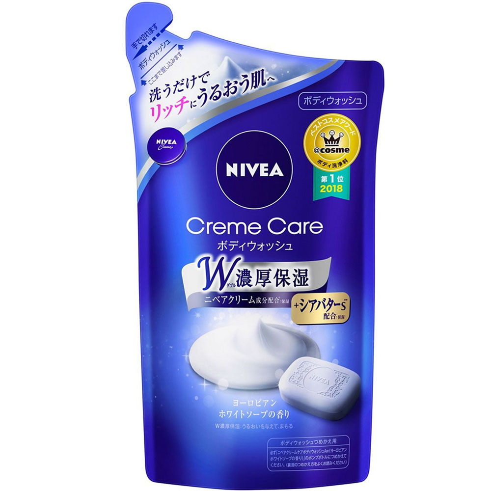 日本NIVEA濃厚保濕沐浴精補充包(皂香)360ml
