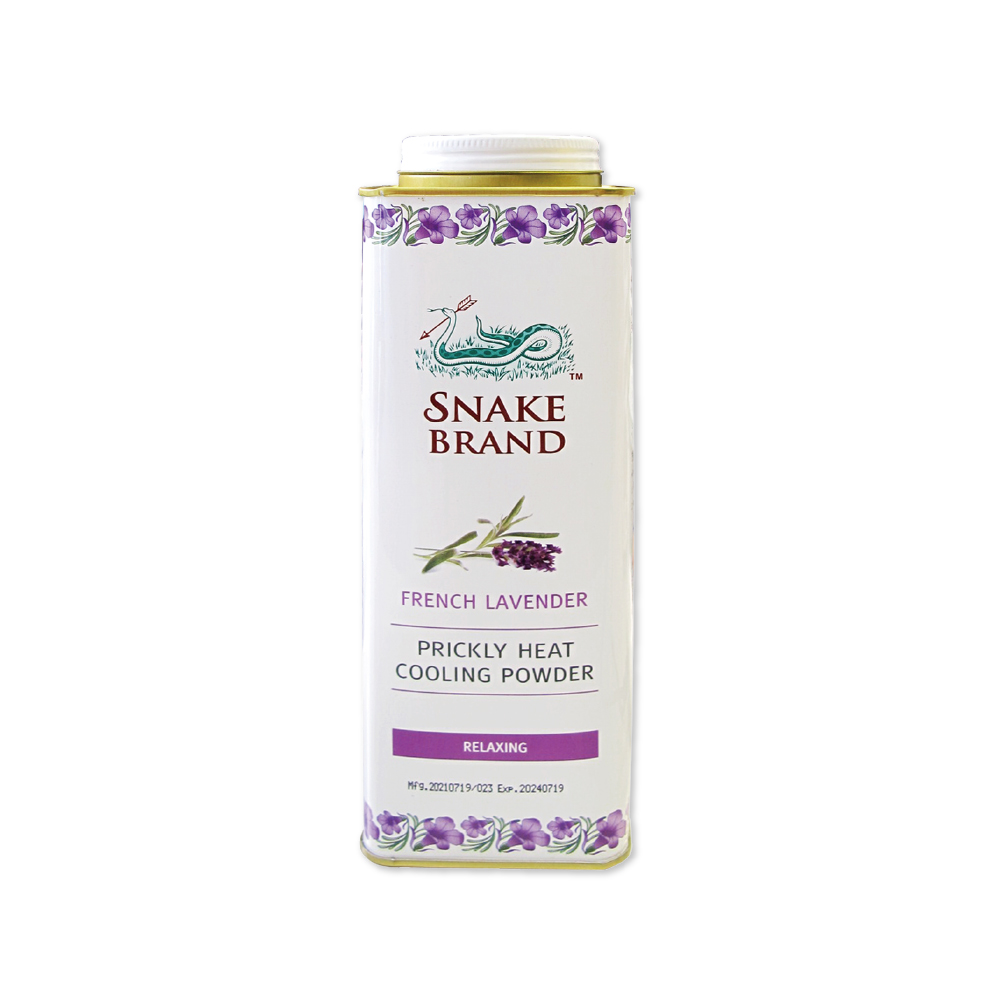 泰國Snake Brand蛇牌-清涼降溫爽身粉-紫色薰衣草280g/罐