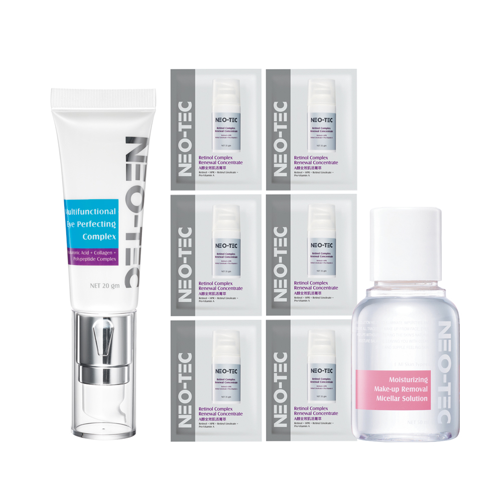 NEO-TEC 玻尿酸海洋膠原保濕眼霜20gm【加贈】卸妝液50ml+A醇菁萃2mlX6