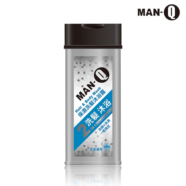 MAN-Q 2in1保濕洗髮沐浴露350ml