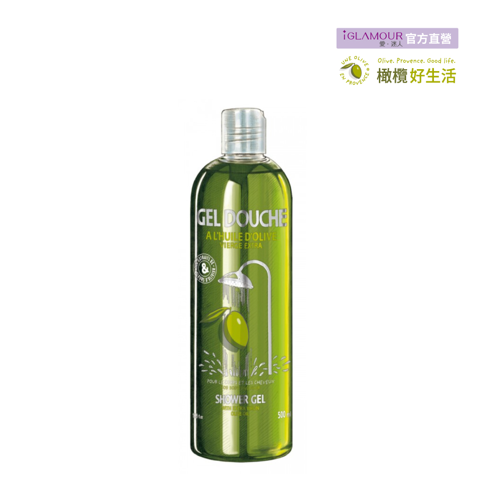 【UNE OLIVE EN PROVENCE 一顆橄欖】橄欖豐盛花香沐浴洗髮精 500ml