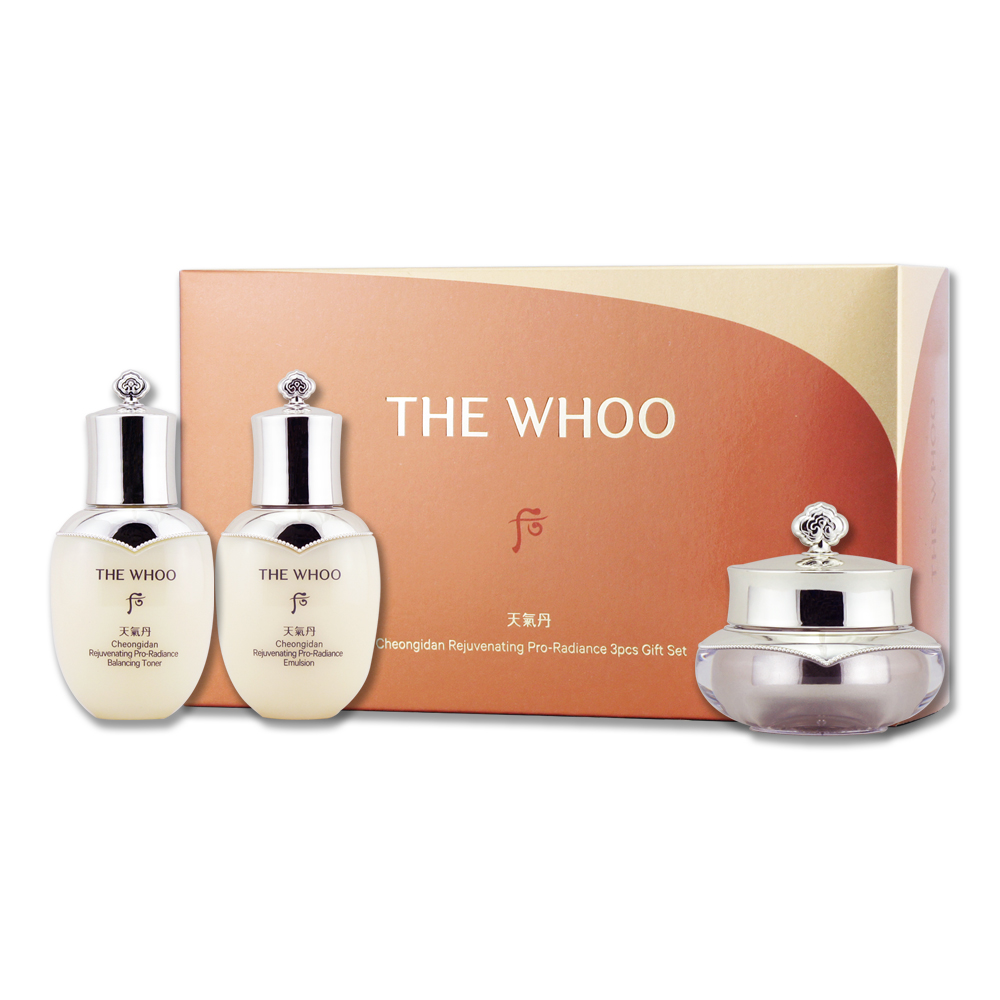 《Whoo 後》天氣丹PRO光耀美肌3件組（天氣丹PRO光耀重生水25ML + 重生乳25ML + 重生霜10ML）