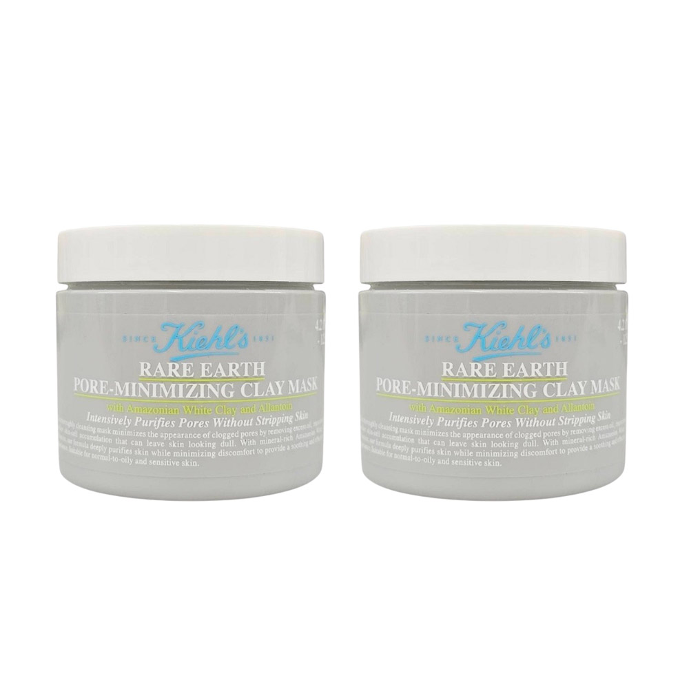 KIEHL'S 契爾氏 亞馬遜白泥淨緻毛孔面膜125ml 2入組 (新版)國際航空版(母親節送禮/禮物/送禮推薦)