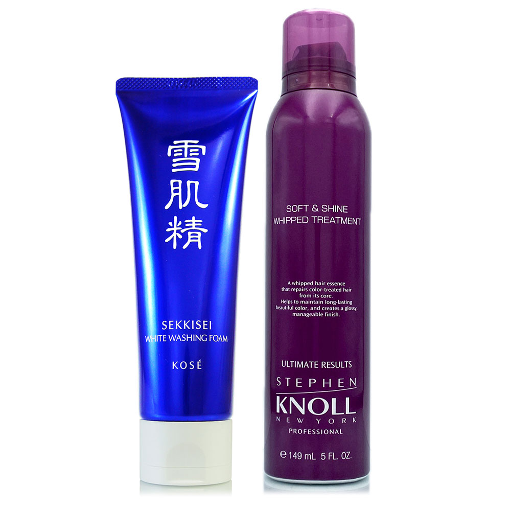 KOSE 高絲 雪肌精淨透洗顏霜130g +史蒂芬諾爾 沙龍質感柔光輕氧修護乳150g(正統公司貨)