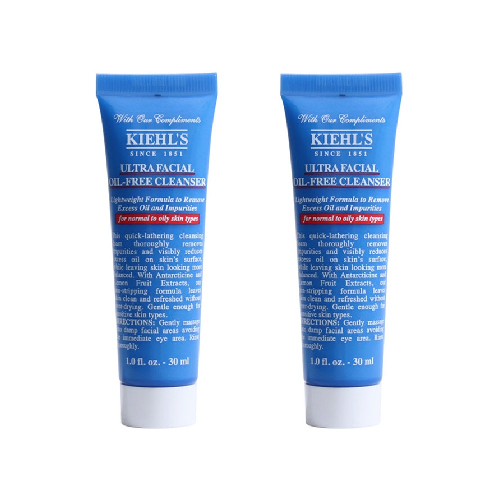 Kiehl's契爾氏冰河保濕無油清爽潔面慕斯30ml 買一送一
