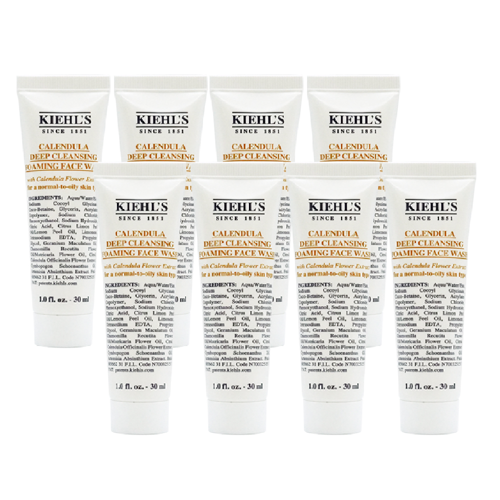 KIEHL'S 契爾氏 金盞花植物精華潔面泡泡凝露_百貨公司專櫃貨[超越正貨容量組](30ml)X8