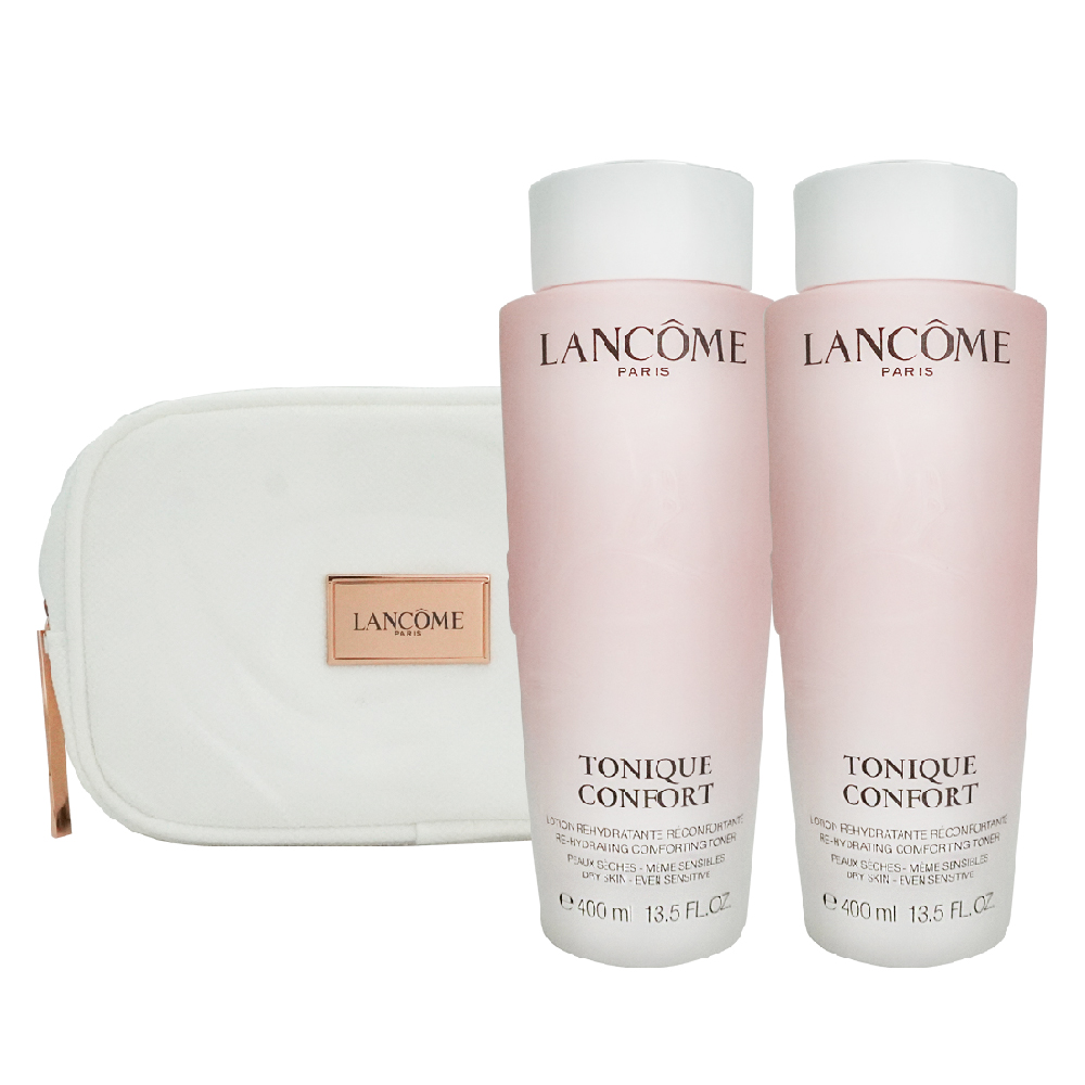 Lancome 蘭蔻 溫和保濕水(400ml)X2贈品牌化妝包[粉水買1送2超值組]