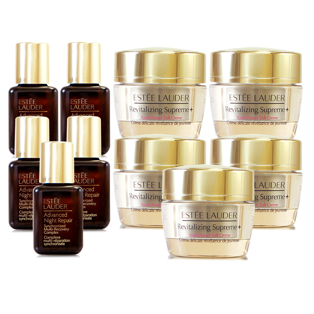 ESTEE LAUDER 雅詩蘭黛 特潤超導全方位修護露15ml*5 (75ml容量) +年輕無敵膠原霜15ml*5 (75ml容量)