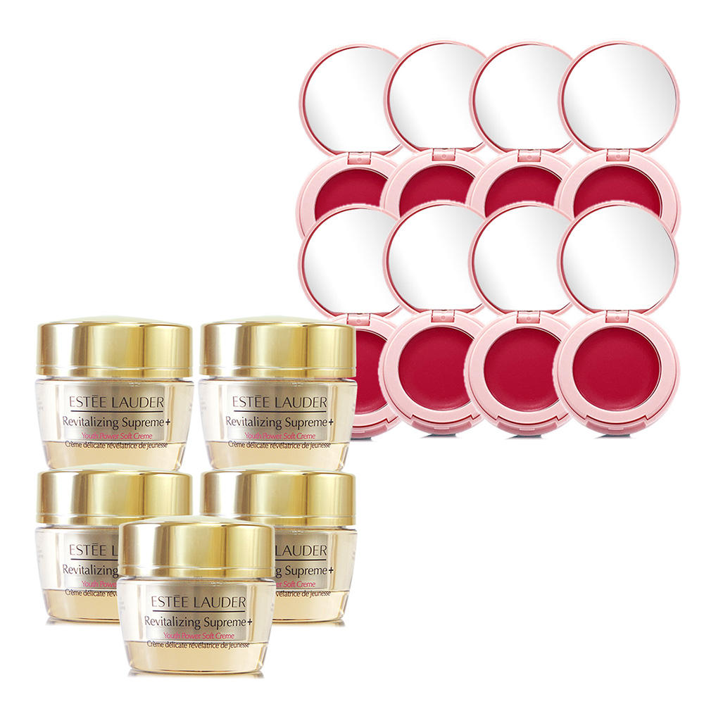 ESTEE LAUDER 雅詩蘭黛 年輕無敵膠原霜15ml*5 贈粉嫩慾望晶透潤唇膏/1.6g*8