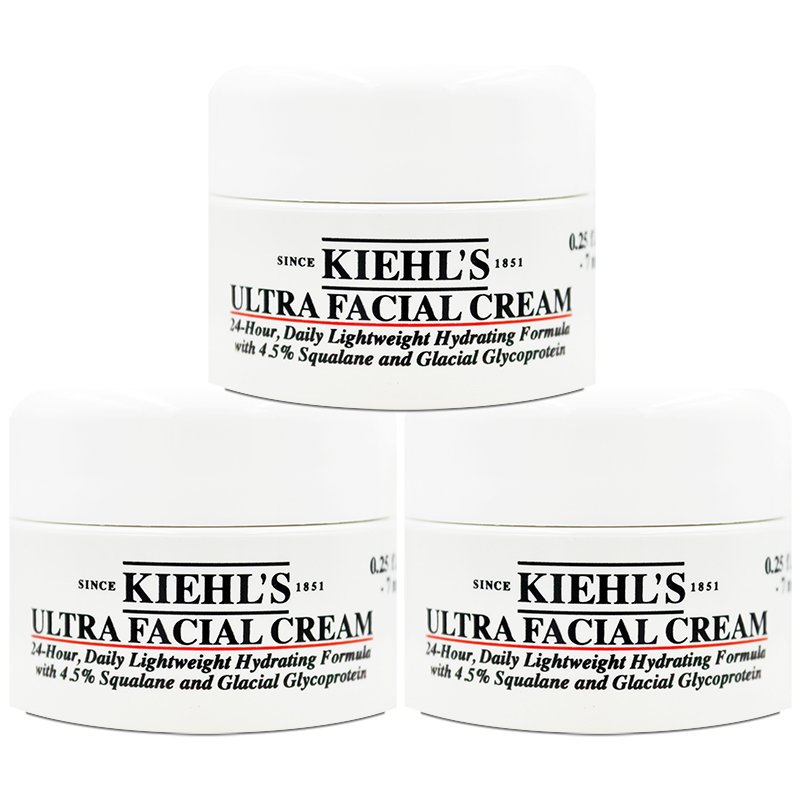 【KIEHLS 契爾氏】冰河醣蛋白舒敏修護保濕霜 7ml*3