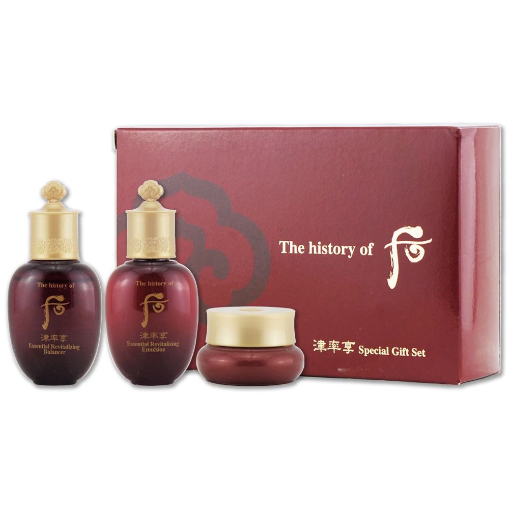 《Whoo 後》津率享美顏3件組（津率享滋養液 20ml + 津率享乳液 20ml + 津率享滋養膏 4ml）