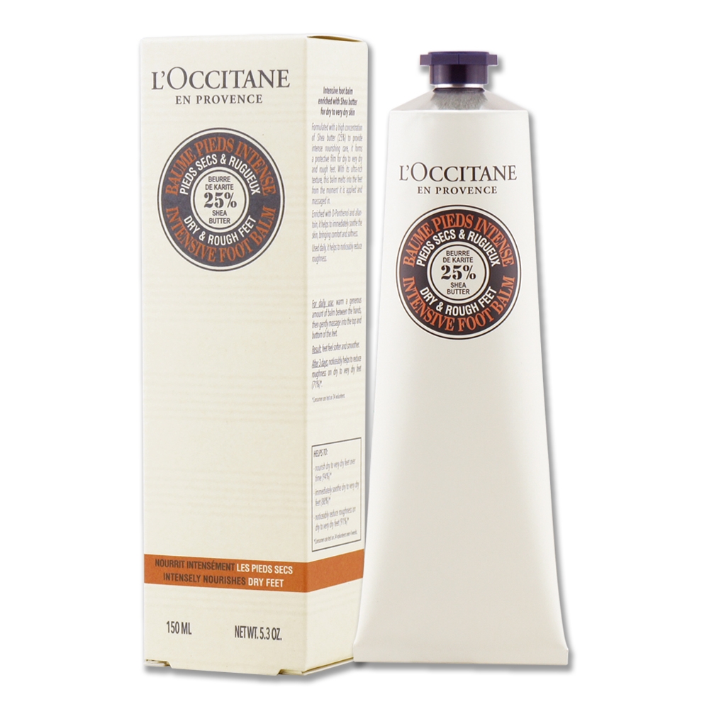 《LOCCITANE 歐舒丹》乳油木密集修護足膜霜 150ML