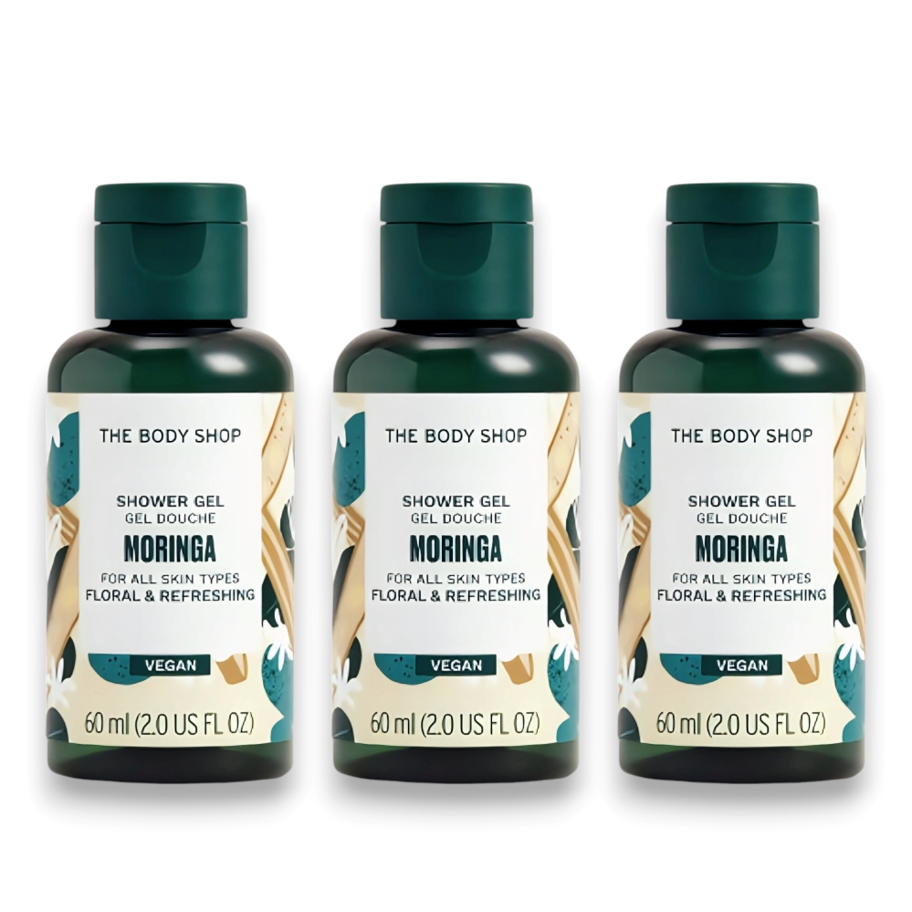 THE BODY SHOP美體小舖 辣木籽更新沐浴膠60ML*3入