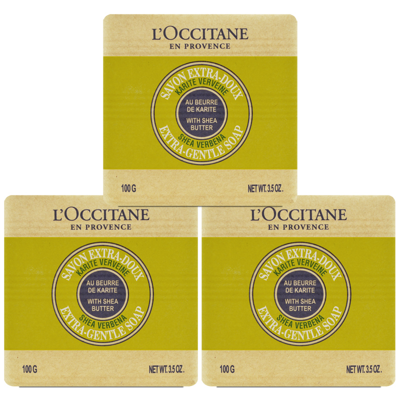 【LOCCITANE 歐舒丹】乳油木馬鞭草皂 100g*3 (百貨專櫃貨)