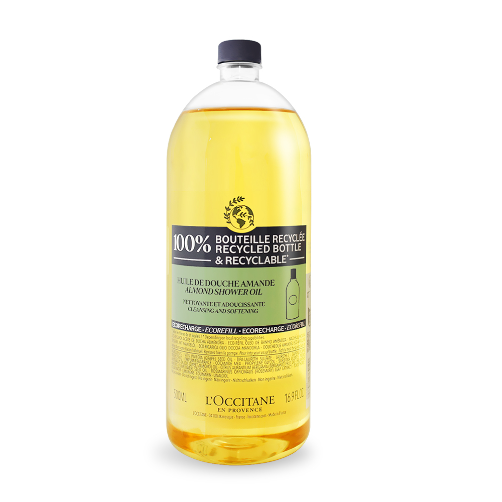L'OCCITANE 歐舒丹 LOCCITANE 杏仁沐浴油補充瓶(500ml)-百貨公司貨