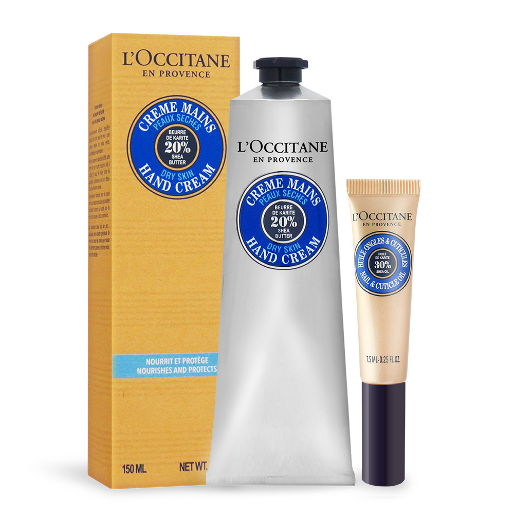 L’OCCITANE 歐舒丹 乳油木手部修護組[指緣修護油+護手霜