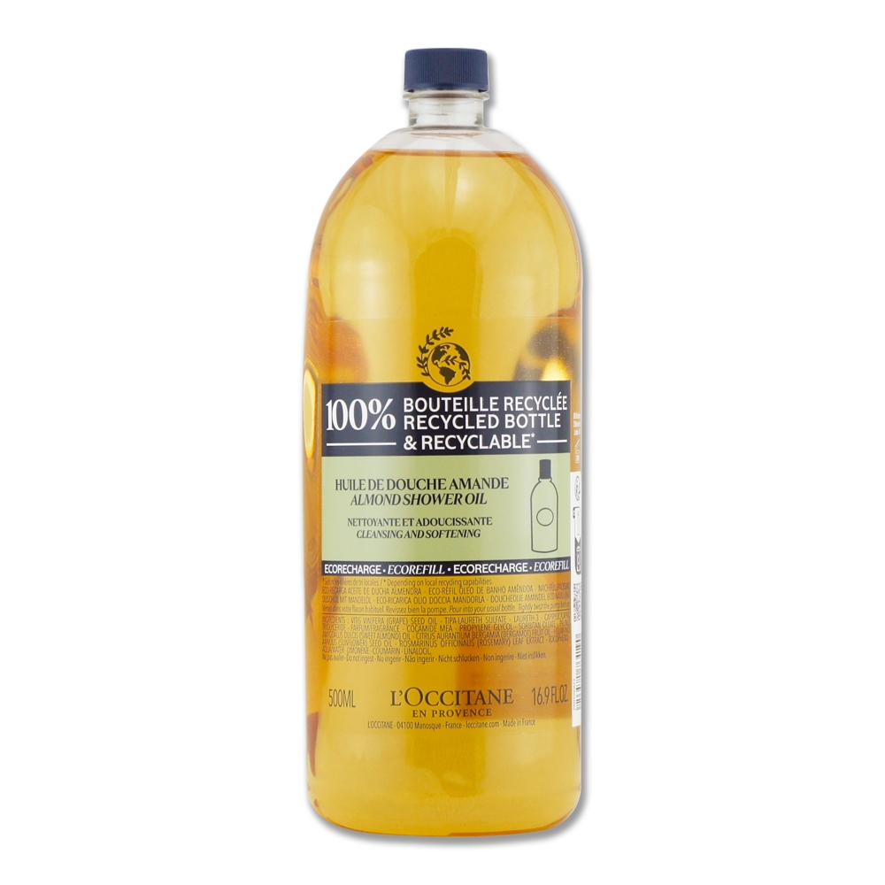 《LOCCITANE 歐舒丹》杏仁沐浴油補充瓶 500ML