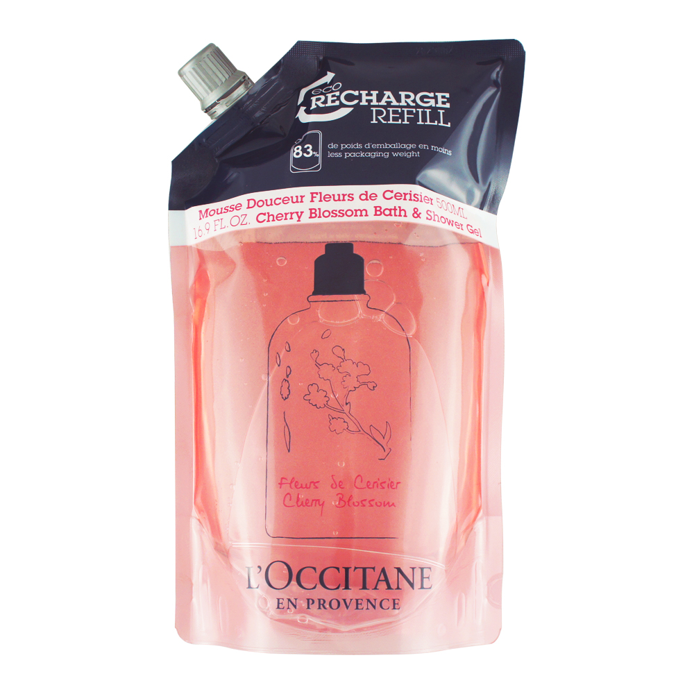 《LOCCITANE 歐舒丹》櫻花沐浴膠補充包 500ML