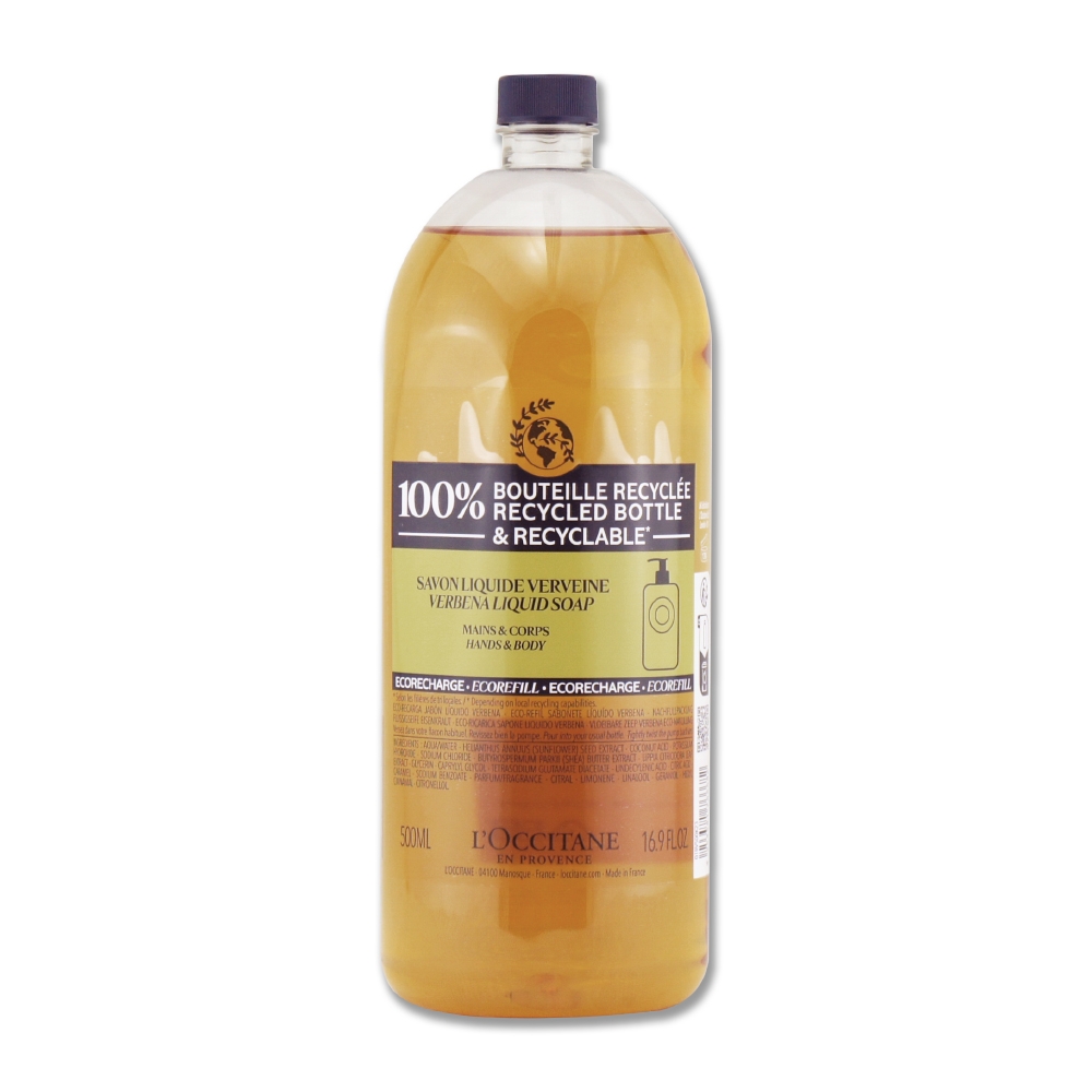 《LOCCITANE 歐舒丹》乳油木馬鞭草潔手沐浴液式皂補充瓶 500ML