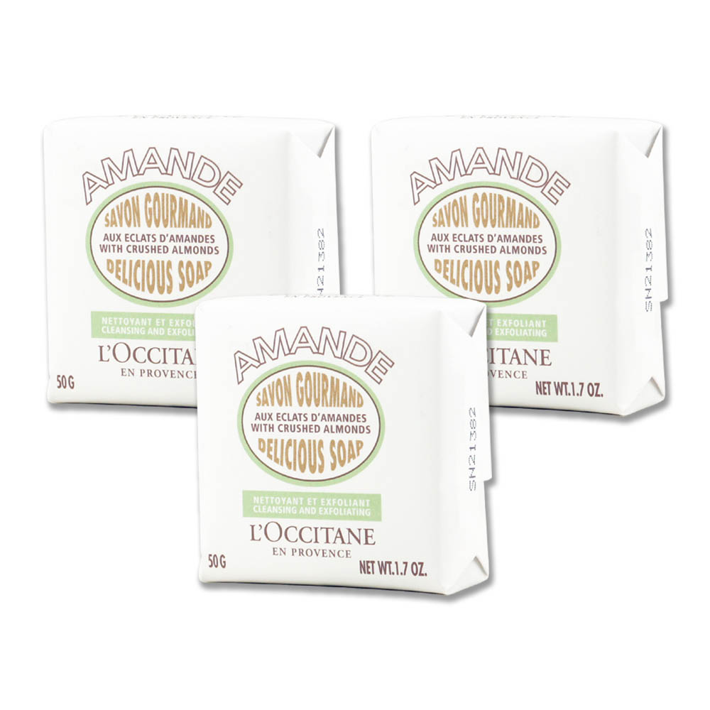 《LOCCITANE 歐舒丹》杏仁去角質皂 50g x 3
