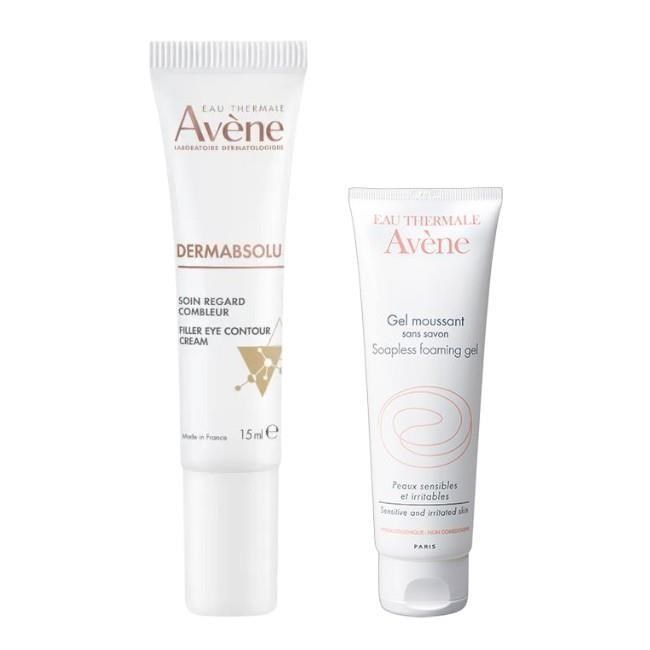 Avene 雅漾 極致彈潤眼霜PRO 15ml特惠組(+活泉潔膚凝膠125ml)