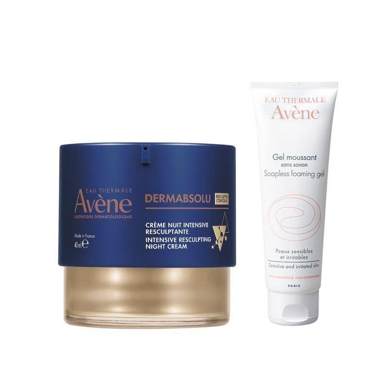 Avene 雅漾 雅漾 極致彈潤精華霜PRO 40ml特惠組(+活泉潔膚凝膠125ml)