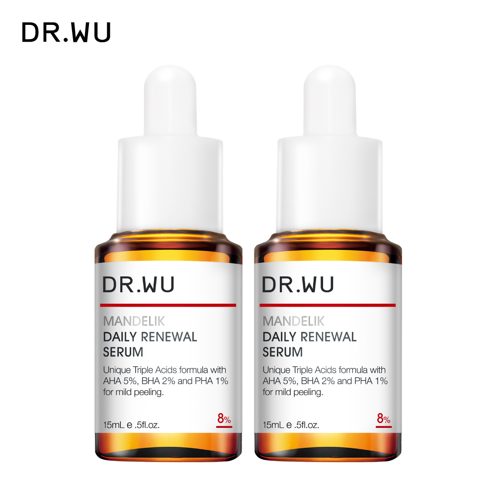 DR.WU 杏仁酸溫和煥膚精華8%15ML 2入組