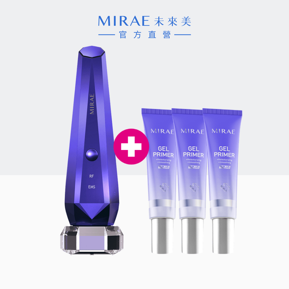 【MIRAE未來美】逆時雙波機(專業溫熱美容儀)+專業匯入凝膠30ml-3支