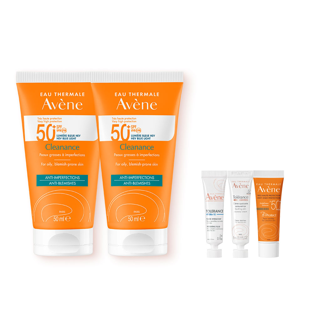 Avene 雅漾 官方直營超能控油清爽防曬液SPF50+50ml(2入組)