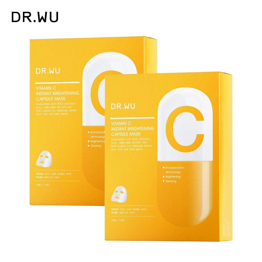 DR.WU 維他命C瞬效亮白膠囊面膜4片 2入組