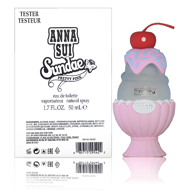 Anna Sui Sundae Pretty Pink 果漾聖代淡香水- 粉紅柚惑 50ml Tester 包裝 (原廠公司貨)