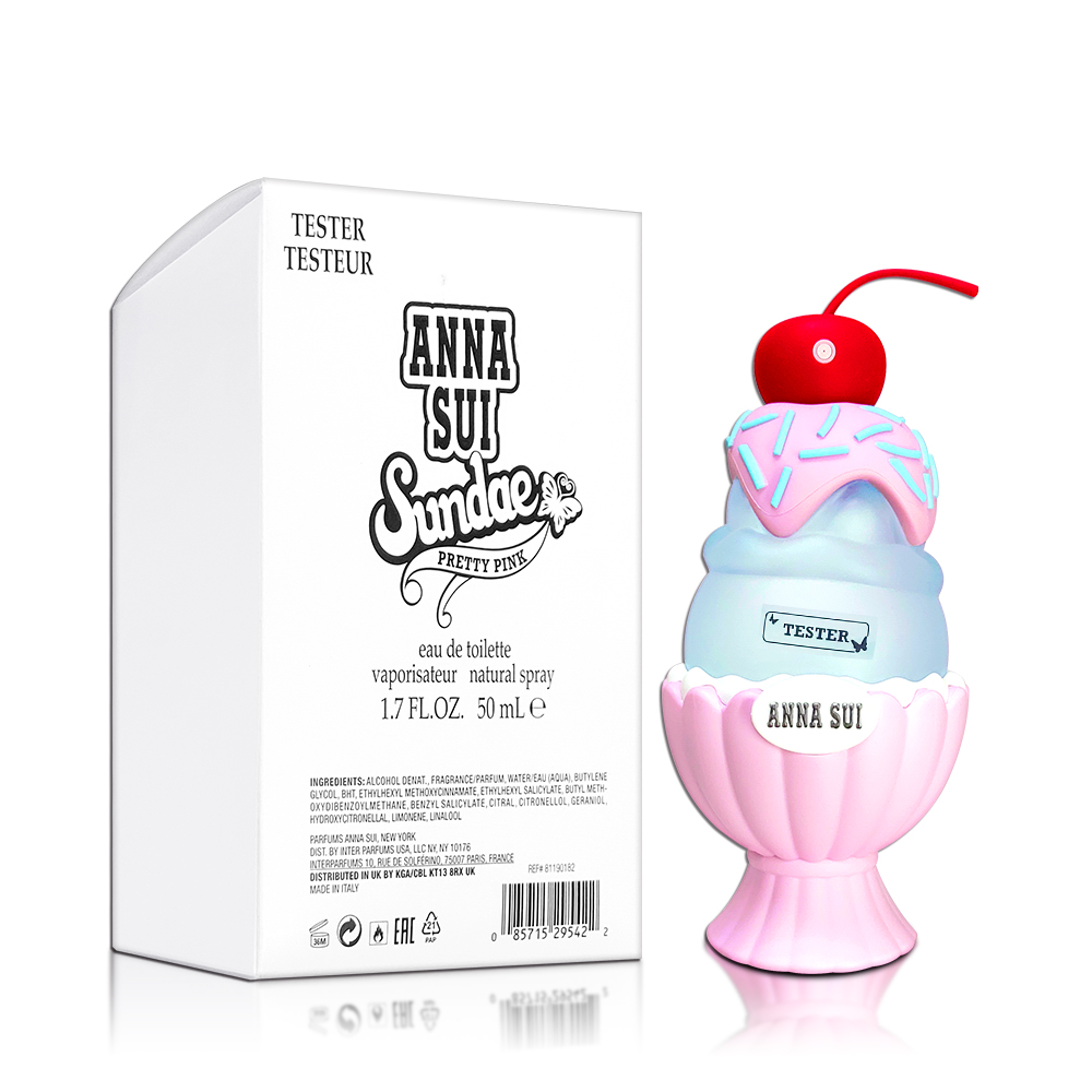 ANNA SUI 安娜蘇 果漾聖代淡香水-粉紅柚惑 50ML TESTER 環保包裝