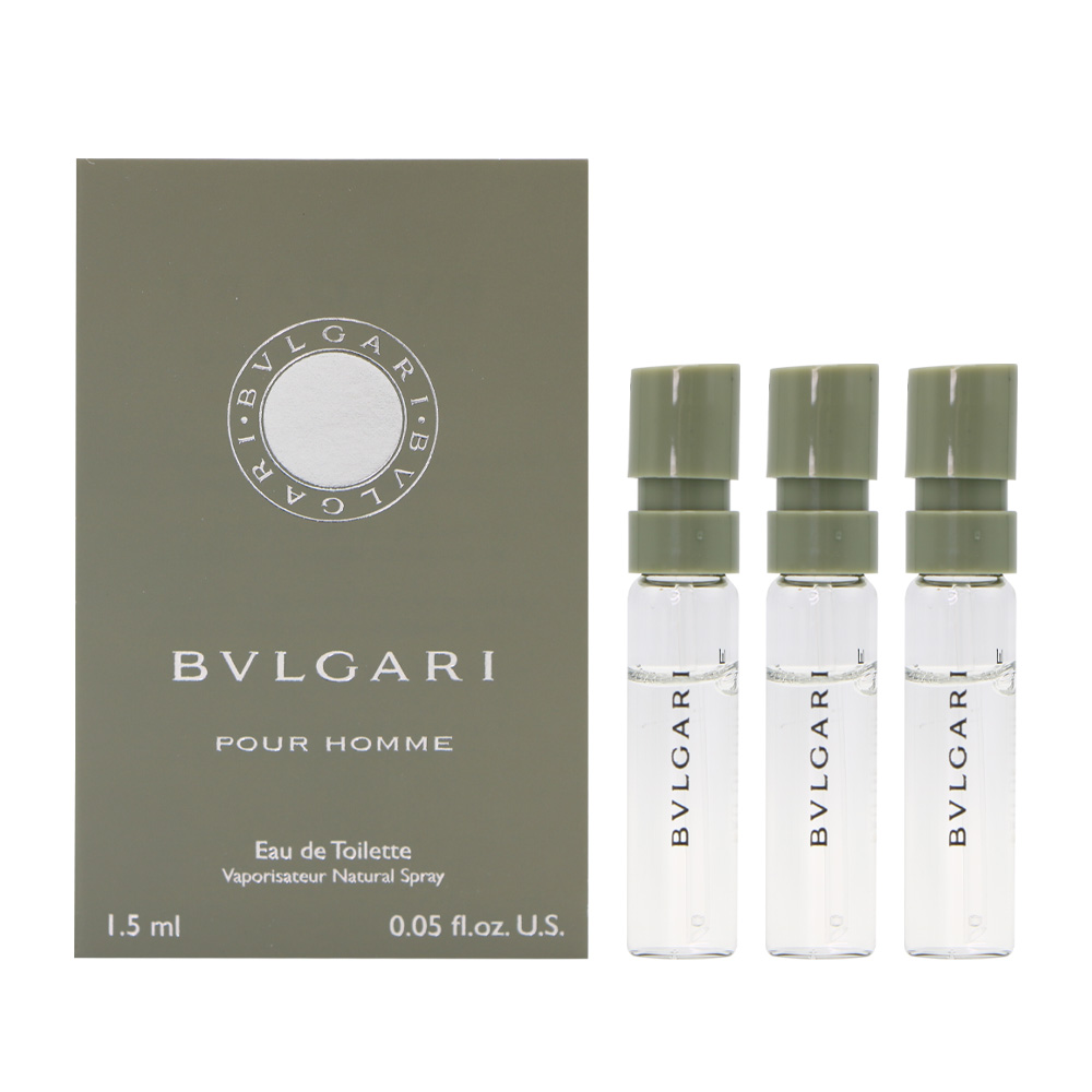 BVLGARI 寶格麗 經典大吉嶺男性淡香水1.5ml 針管3入組