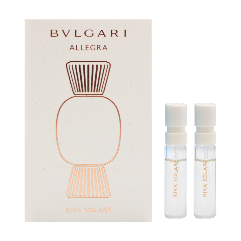 BVLGARI寶格麗 ALLEGRA悅享盛典系列 RIVA SOLARE 璀璨驕陽淡香精1.5ml 針管 2入組