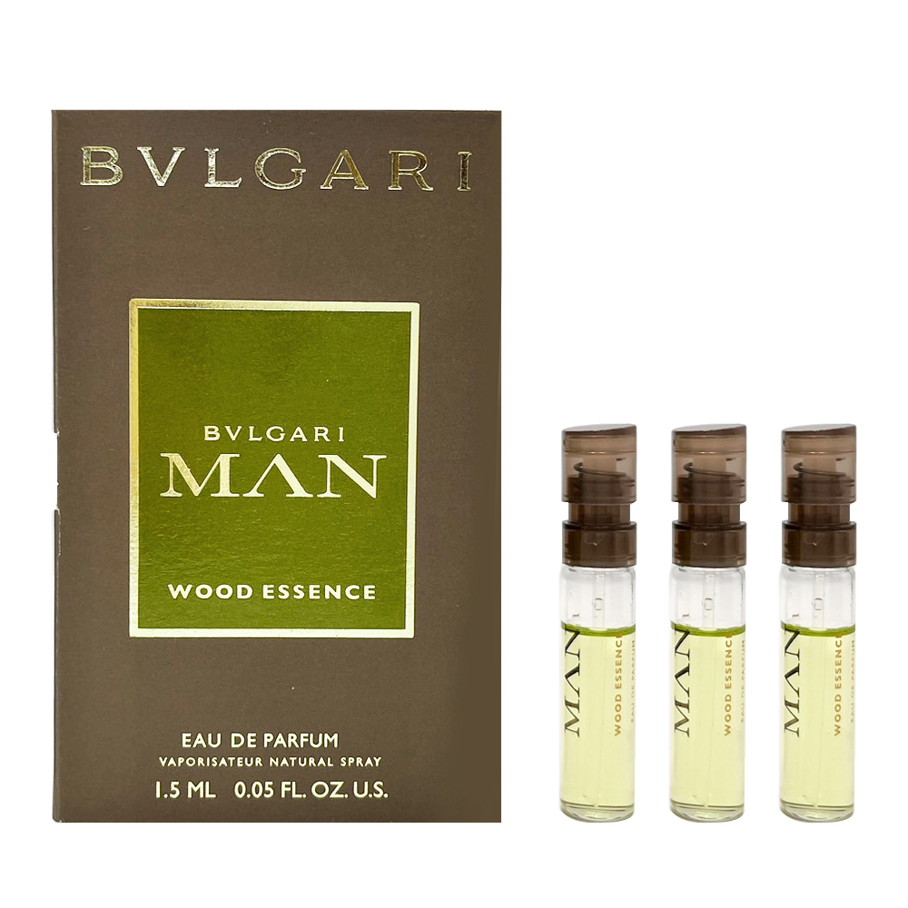 BVLGARI寶格麗 WOOD ESSENCE 城市森林男性淡香精 1.5ml 針管 3入組