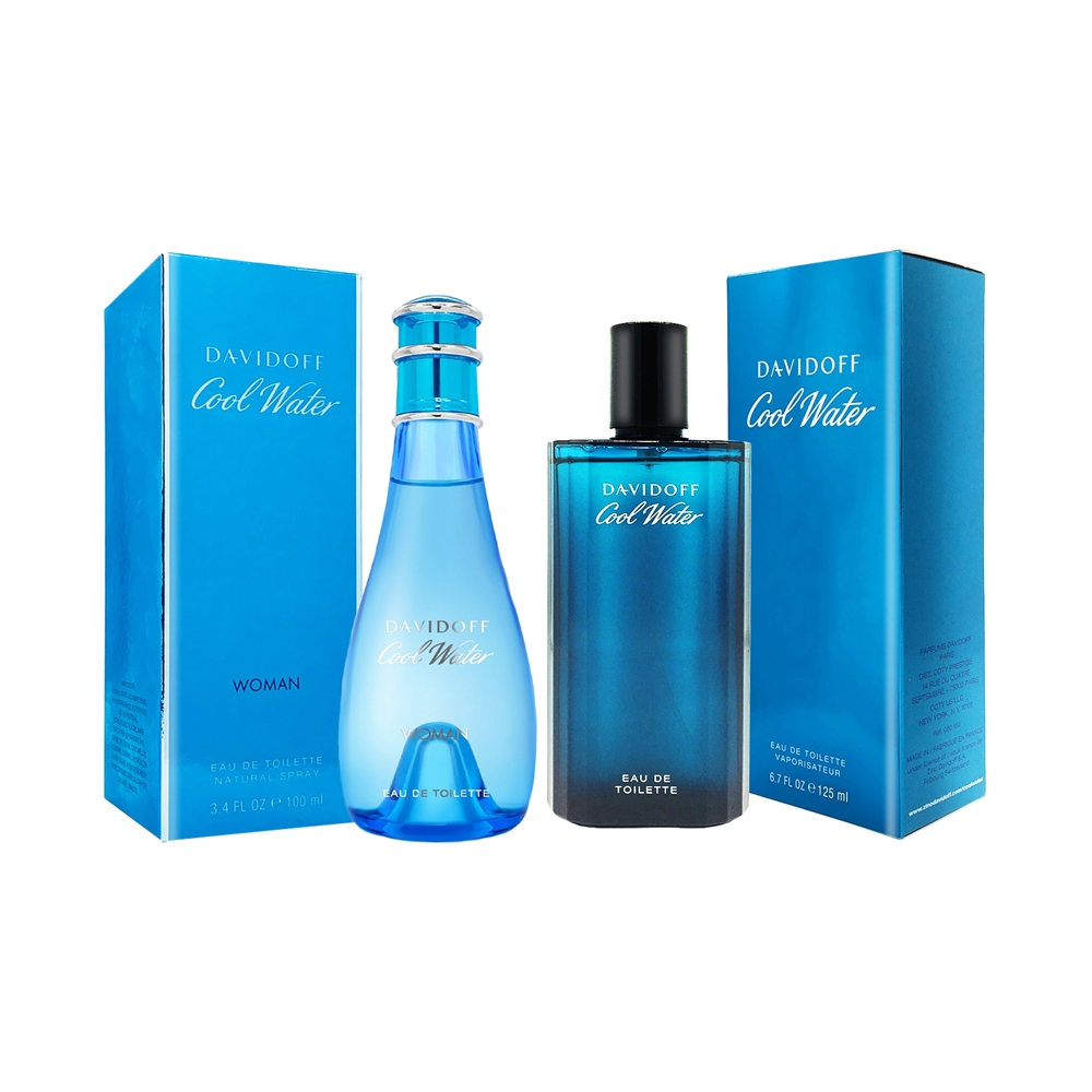 【Davidoff】冷泉男性淡香水 125ml + 冷泉女性淡香水 100ml