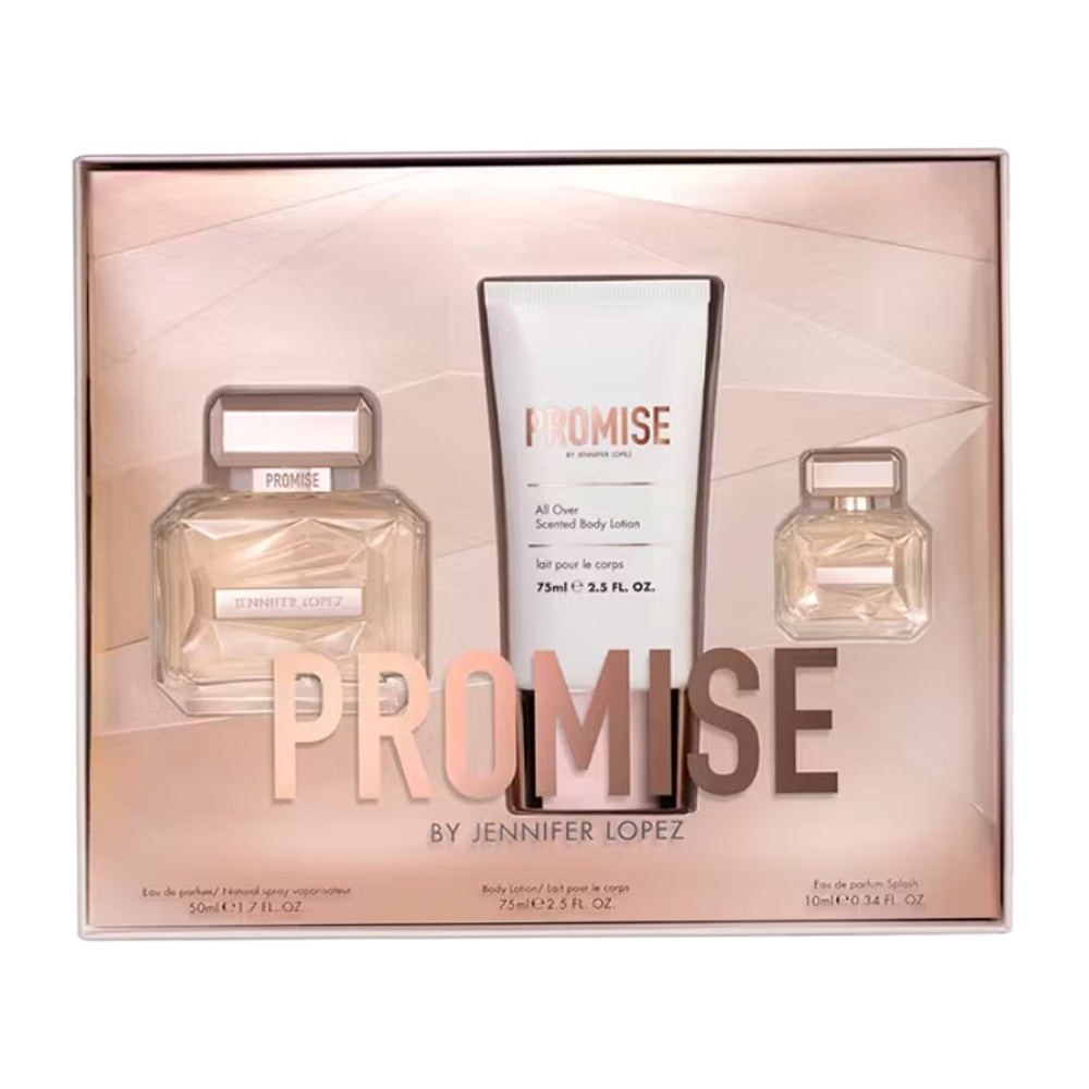 J.Lo 珍妮佛羅培茲 Promise 許諾之吻淡香精禮盒 -淡香精50ml+身體乳75ml+小香10ml(專櫃公司貨)