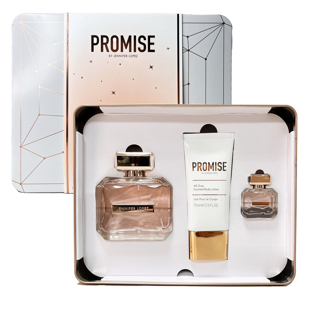J.Lo 珍妮佛羅培茲 Promise 許諾之吻淡香精禮盒 -淡香精100ml+身體乳75ml+小香10ml(專櫃公司貨)