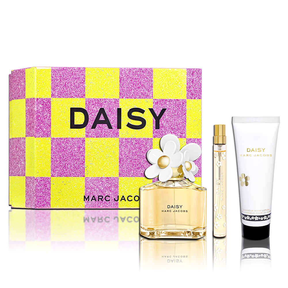 Marc Jacobs DAISY 繽紛假期小雛菊尊榮禮盒(淡香水100ML+身體乳75ML+隨行香氛10ML)