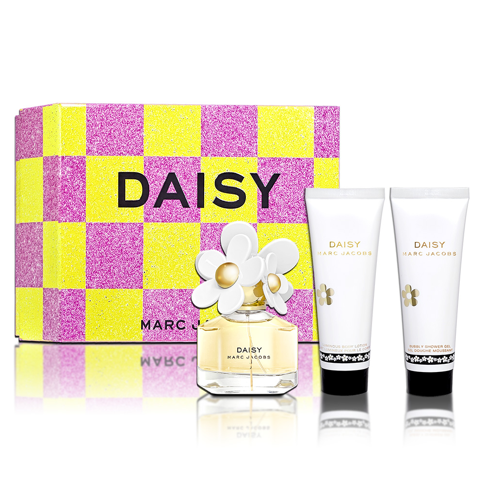 Marc Jacob DAISY 繽紛假期小雛菊經典禮盒(淡香水50ML+身體乳75ML+沐浴膠75ML)
