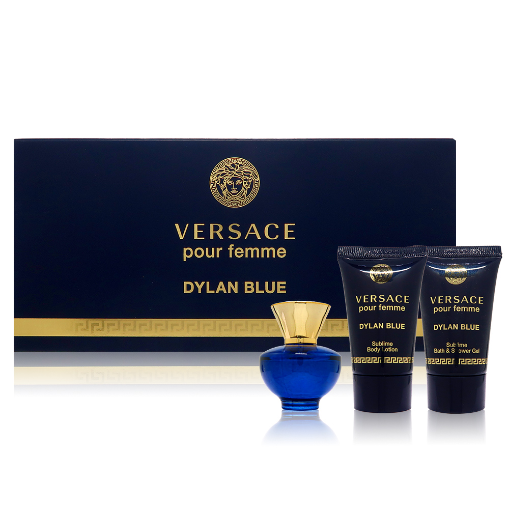 Versace 凡賽斯 狄倫女神三入禮盒(淡香精5ml + 沐浴露25ml + 身體乳25ml) 效期: 2025.04