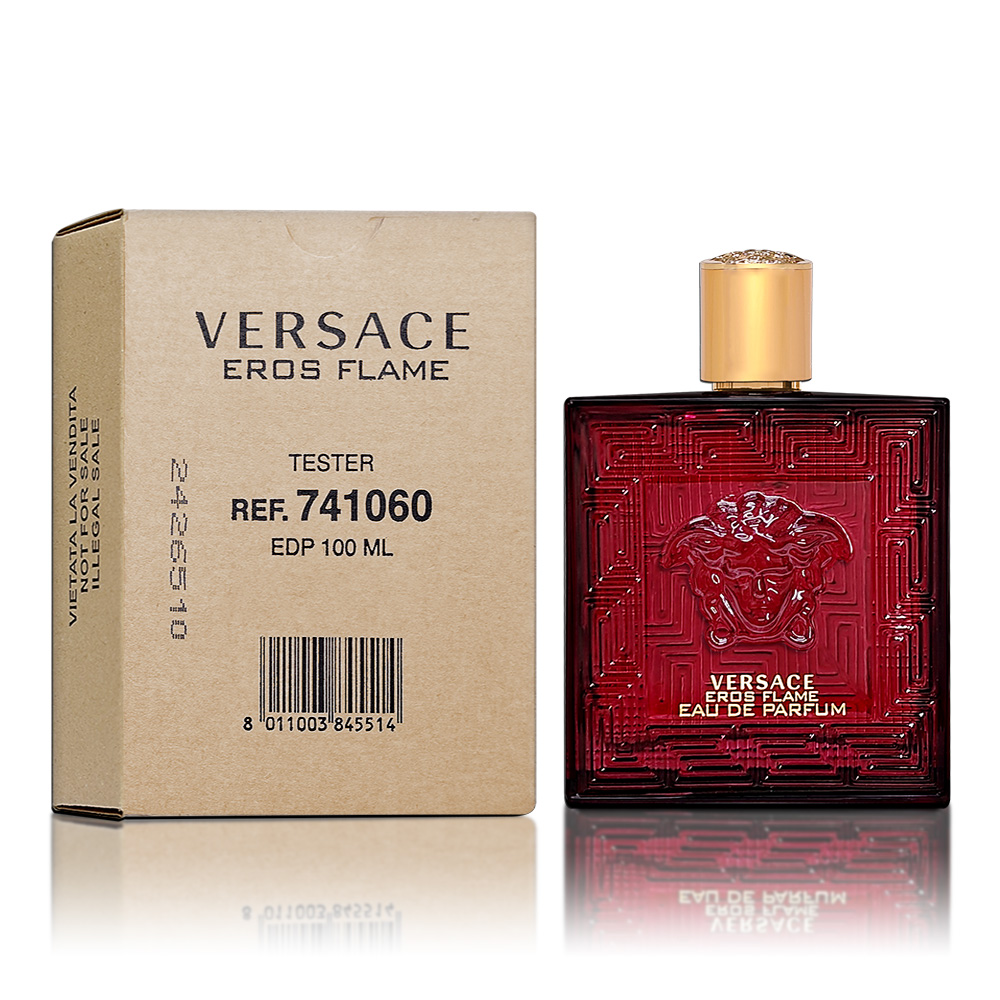 Versace 凡賽斯 Eros Flame 愛神火焰男性淡香精 100ML TESTER 環保包裝