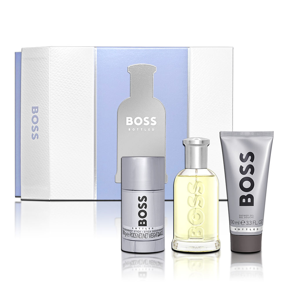 HUGO BOSS 自信男性淡香水香氛禮盒(淡香水100ML+沐浴膠100ML+體香膏75g)
