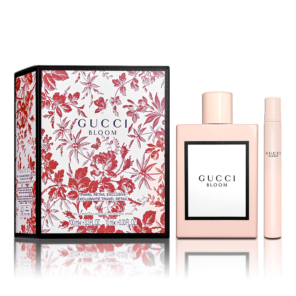 GUCCI BLOOM 花悅女性香氛禮盒(淡香精100ML+隨身瓶10ML)