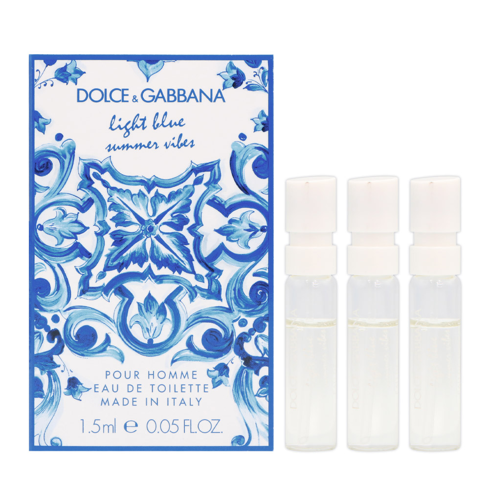 Dolce&Gabbana D&G Light Blue 淺藍心動印記男性淡香水1.5ML 針管(3入組)